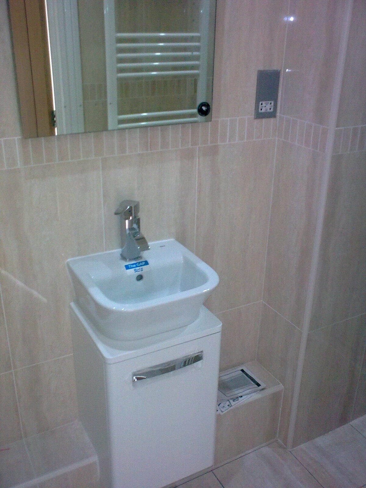 Tiled cloakroom
