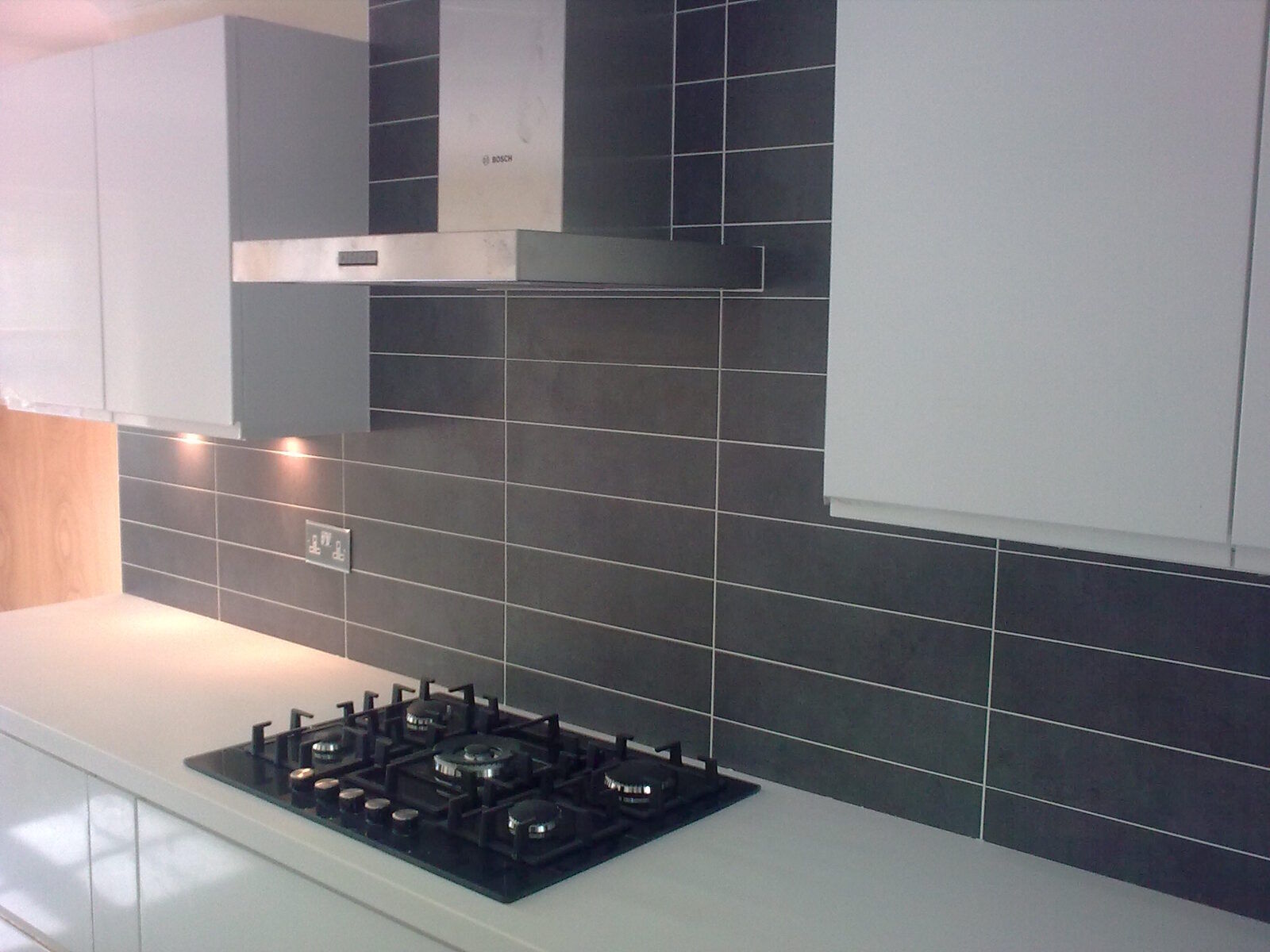 Tiled kitchen floor