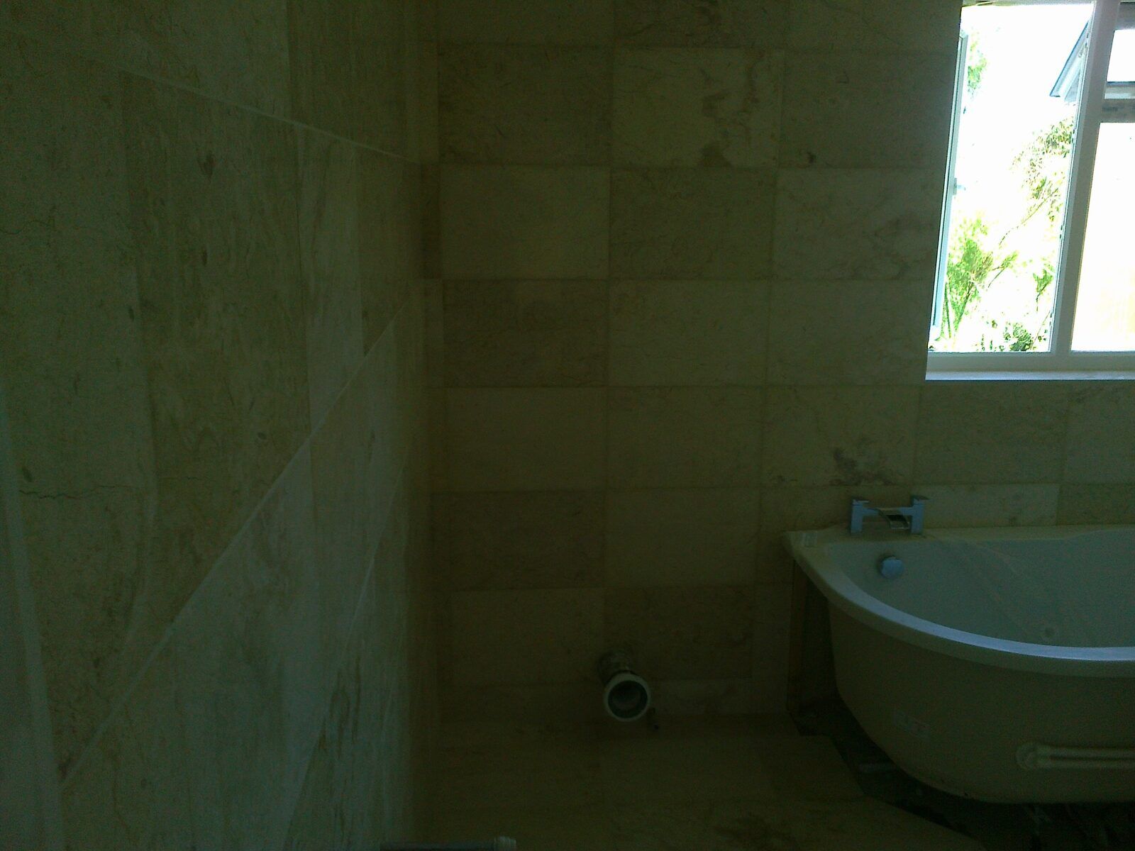 Tiled shower enclosure