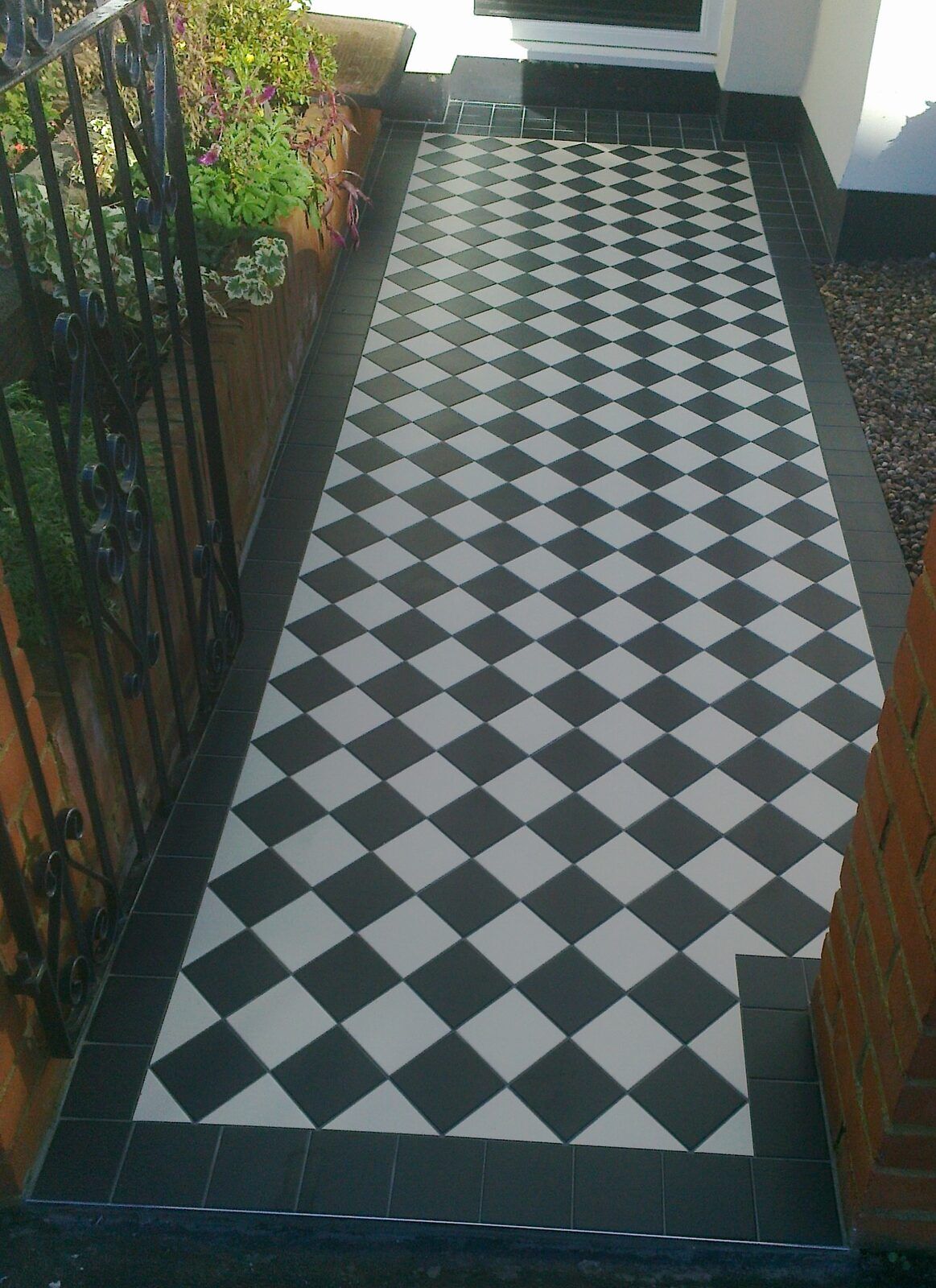 Victorian style mosaic hallway floor tiling in Essex