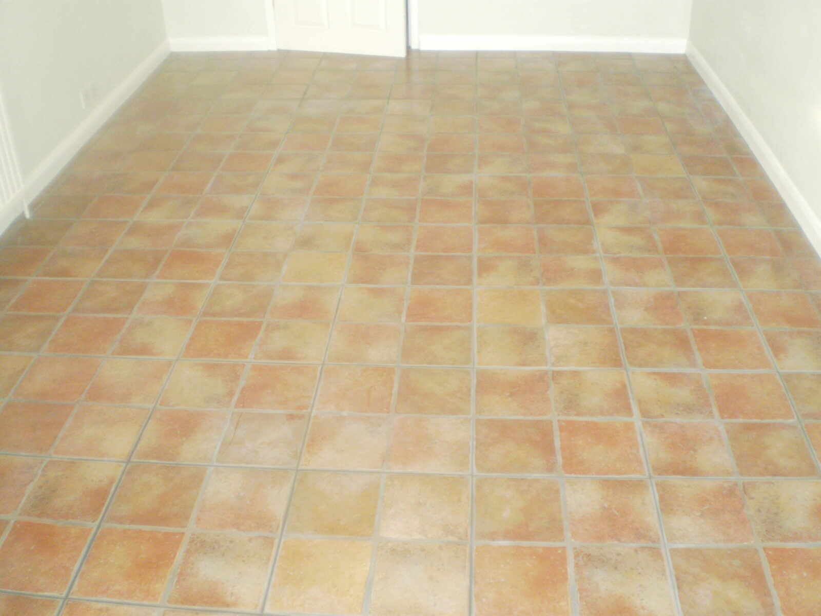 Terracotta tiled floor